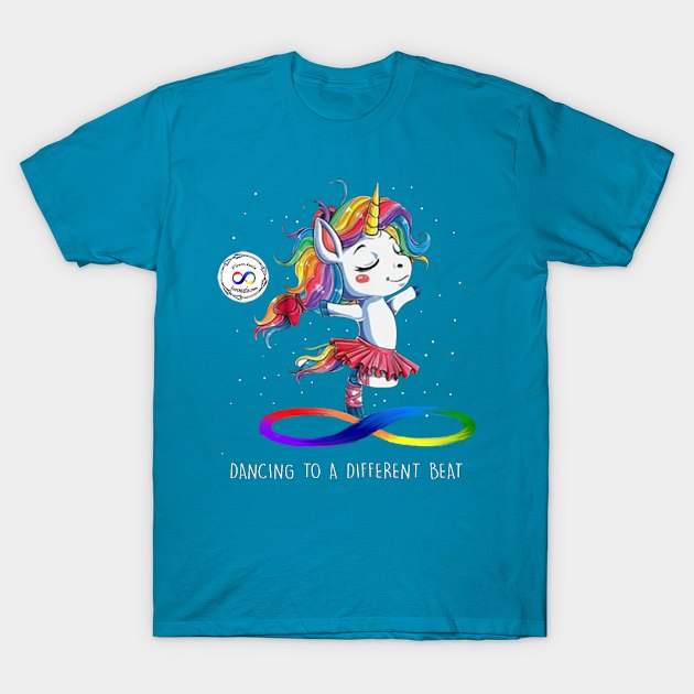 Unicorn Dancing to a DIfferent Beat T-Shirt by Fierceautie